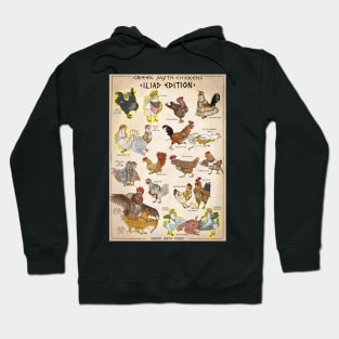 Greek Myth Chickens - COLOUR Iliad Edition Hoodie